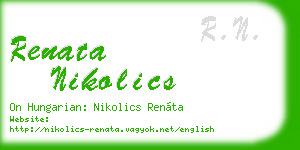 renata nikolics business card