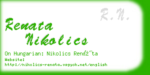 renata nikolics business card